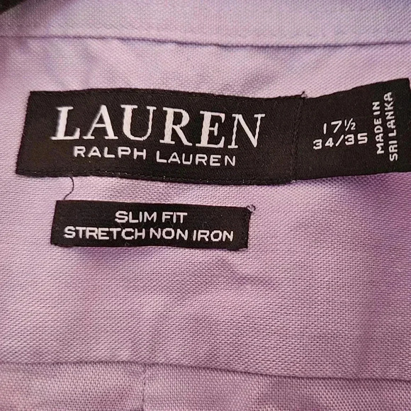 LAUREN Ralph Lauren Black Label Mens Button Down Shirt 17.5, 34/35 - Picture 2 of 3
